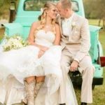 Bride and Groom- green truck